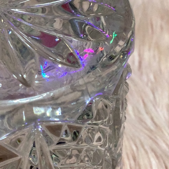 Lead crystal cut glass vase diamond pattern large vase flower vase - Picture 7 of 13